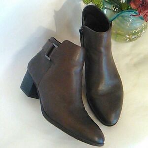 Alfani Low Brown Leather Boots